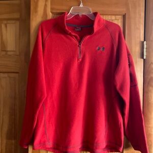 Under Armour Soft Sweat Shirt Red with Dark Grey Stitching Size L